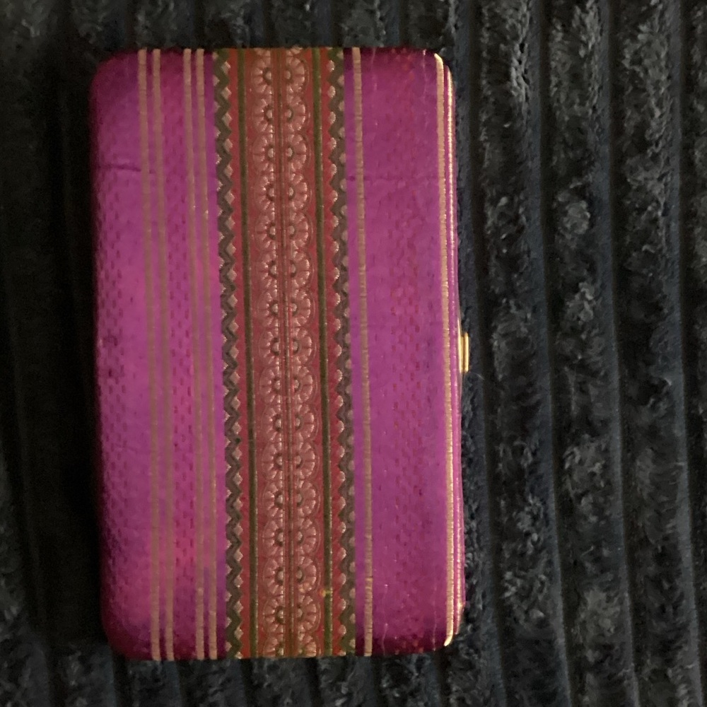 ☃️#21 Vibrant Purple and Gold Fashion Clutch